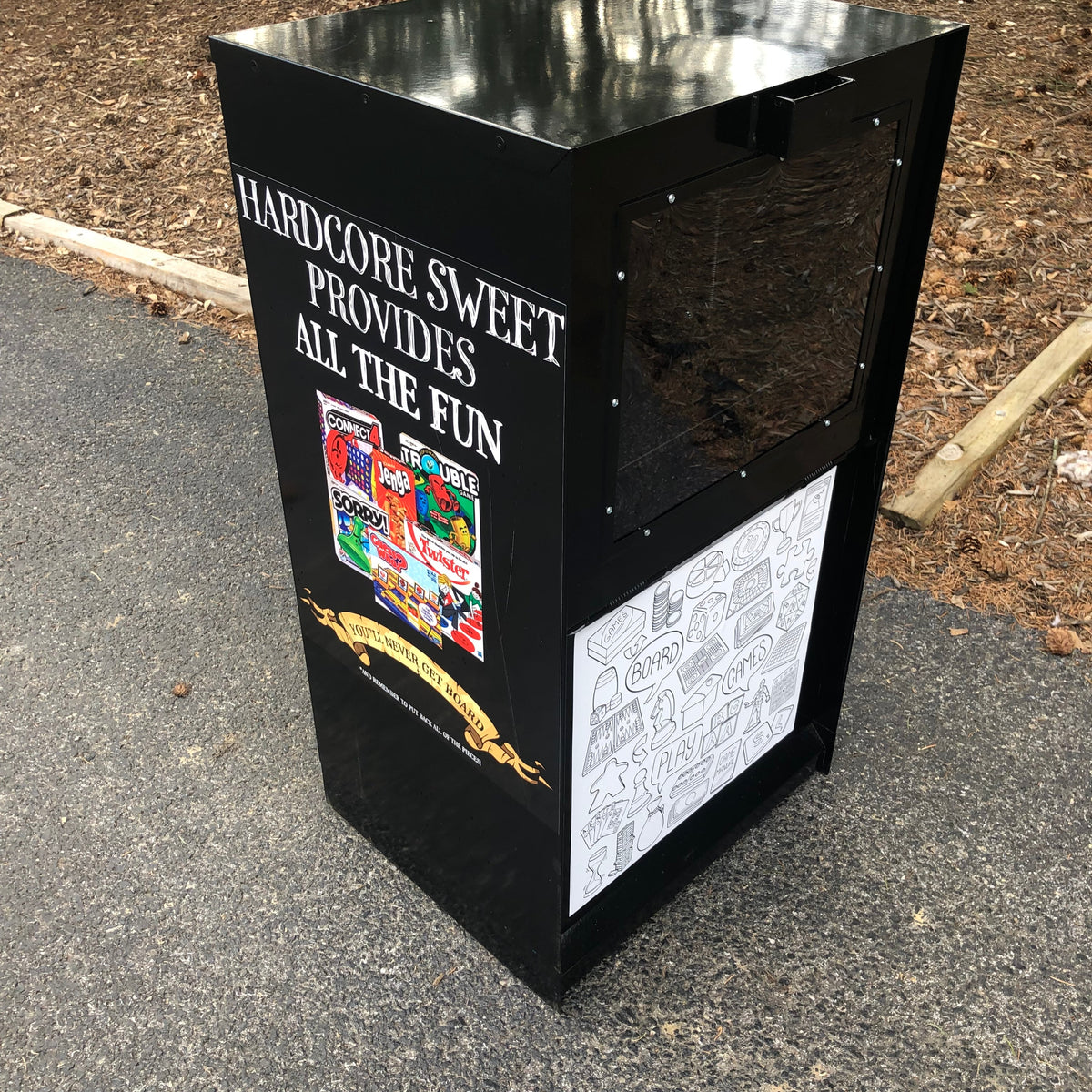 A-Painted Newspaper/Library box with copy in (3) locations-Regular size