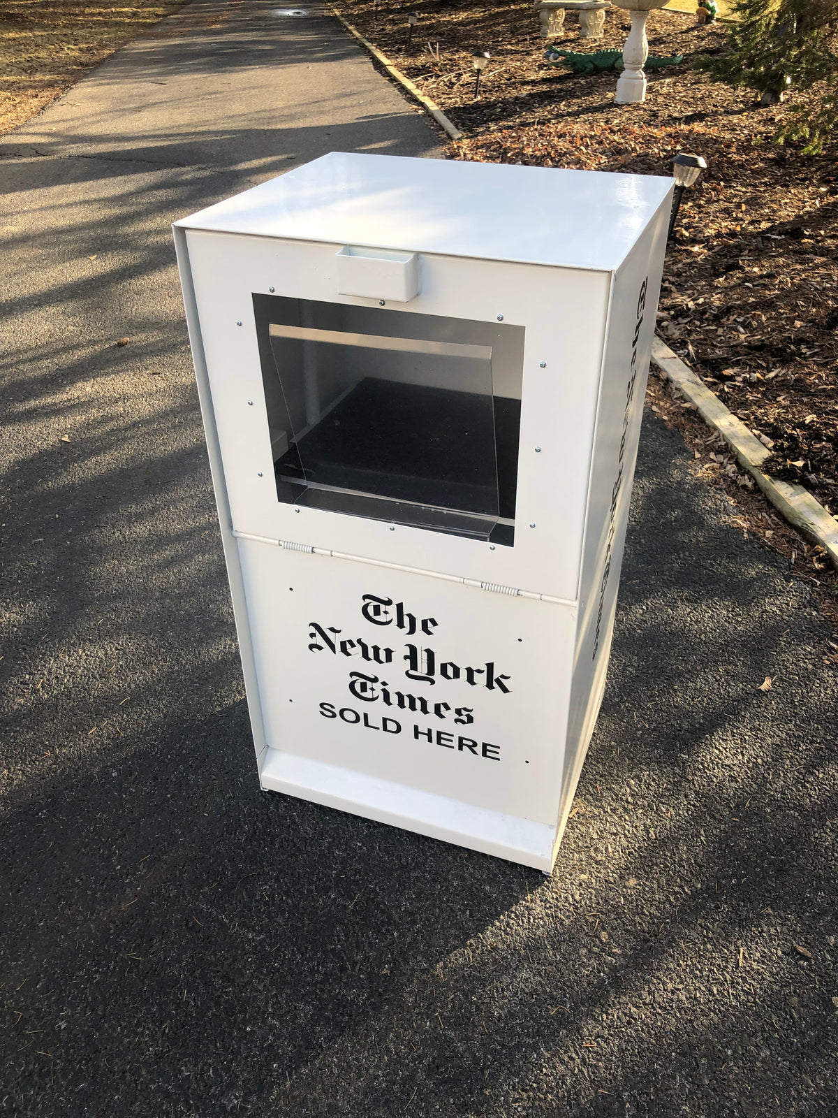 New York Times Vinyl Record Stand Newspaper Box