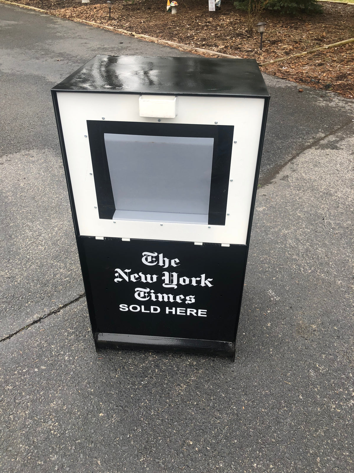 New York Times Vinyl Record Stand Newspaper Box