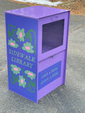 Retro Daisy Purple Sidewalk Library