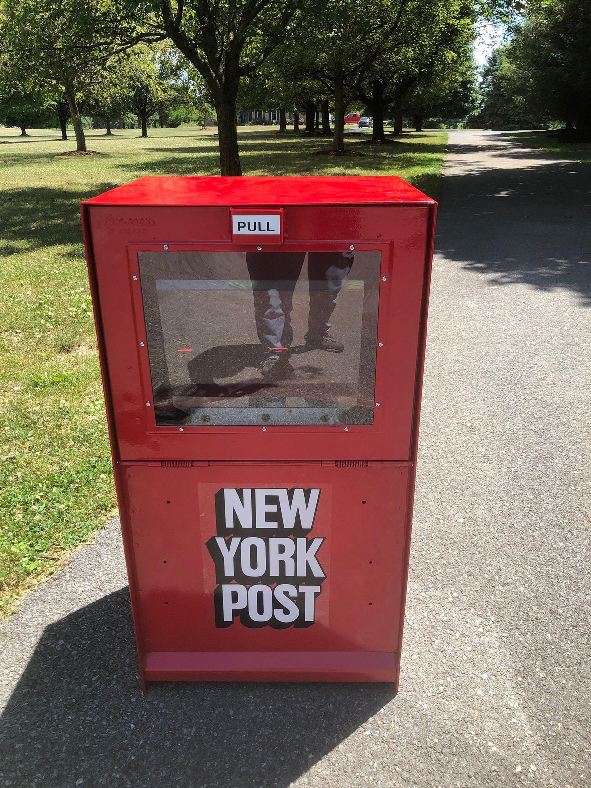 Red New York Post Newspaper Box - Impact Racks