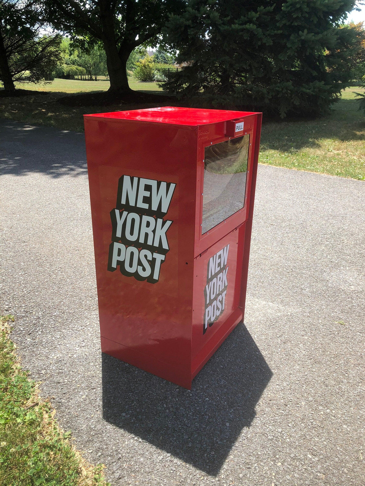 Red New York Post Newspaper Box - Impact Racks