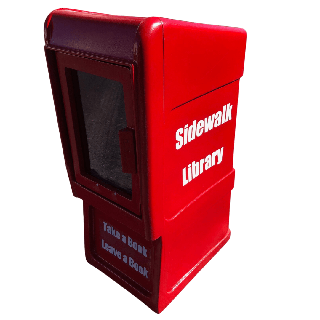 Red Plastic Sidewalk Library - Impact Racks